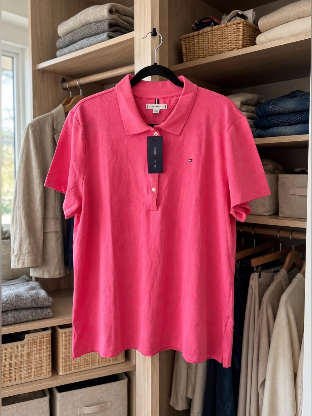 Tommy Hilfiger Women’s Black Polo with Subtle Logo